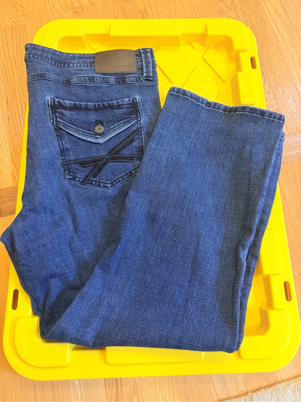 Men's Size 40x30 "TK AXEL" Relaxed Fit Jeans Dark Blue Casual Everyday Style GUC